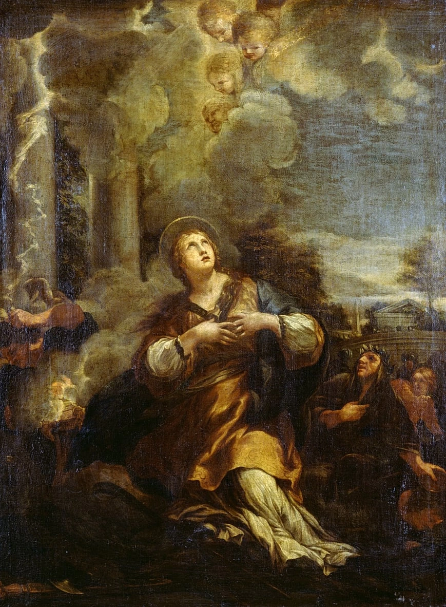 Santa Martina rifiuta di adorare gli idoli
